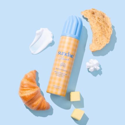 Sundae buttery croissant shower foam whipped body wash.