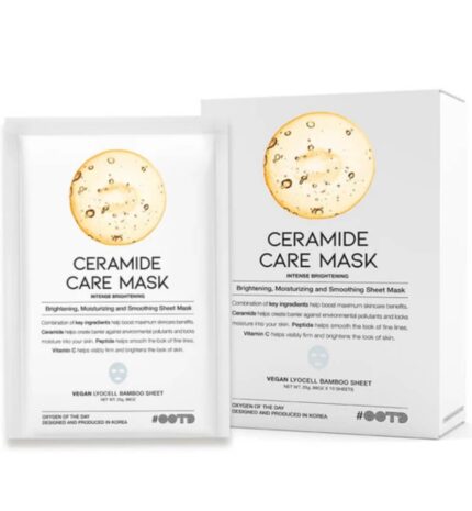 Ceramide Care Mask for brightening and moisturizing, perfect for hydrated and glowing skin