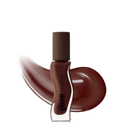 Gisou Milky Mocha lip oil bottle and applicator