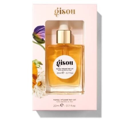 Gisou honey infused hair oil 20ml bottle for smooth shiny hair