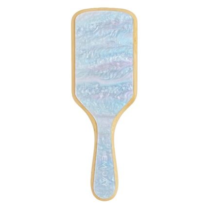 EMI JAY Bamboo Paddle Brush in Blue Sugar for detangling and smoothing hair.