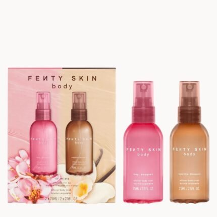Fenty Skin Mini Body Mist duo featuring Hey, Bouquet and Vanilla Flowers travel-sized body mists