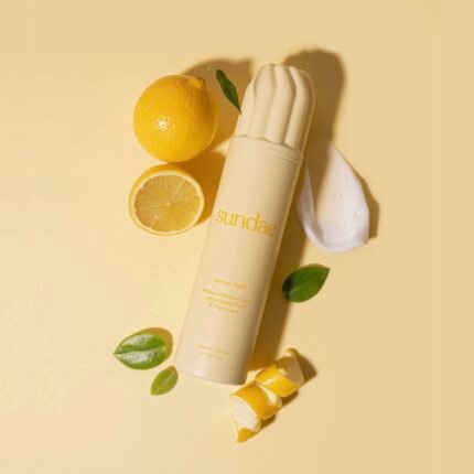 Sundae Lemon Zest Whipped Shower Foam citrus body cleanser with a light whipped texture