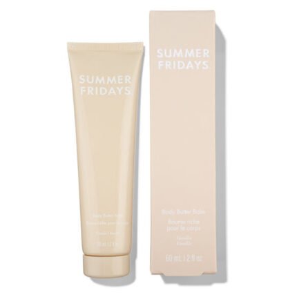 Summer Friday Butter Balm Vanilla hydrating lip balm for soft, smooth, and glossy lips.