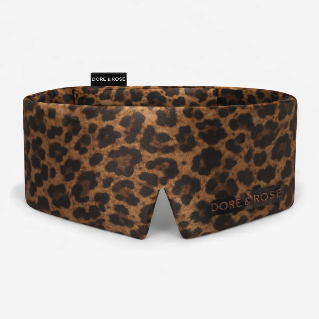 Dore & Rose Deep Sleep Mask in Nº 34 Leopard Nuit leopard print.